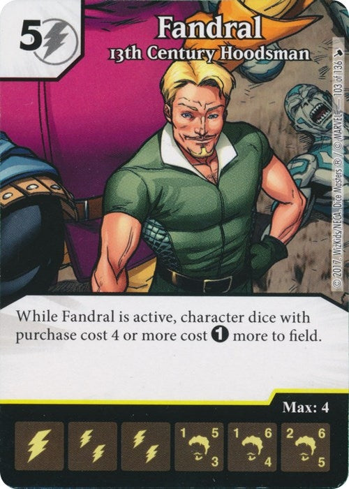 Fandral - 13th Century Hoodsman (103) [TMT] - Dice Masters Single