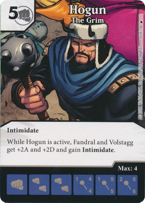 Hogun - The Grim (26) [TMT] - Dice Masters Single