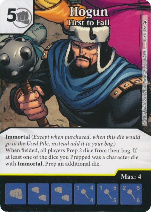 Hogun - First to Fall (106) [TMT] - Dice Masters Single