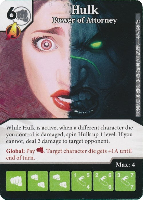 Hulk - Power of Attorney (27) [TMT] - Dice Masters Single