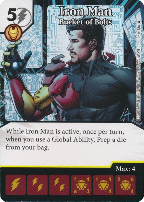 Iron Man - Bucket of Bolts (108) [TMT] - Dice Masters Single