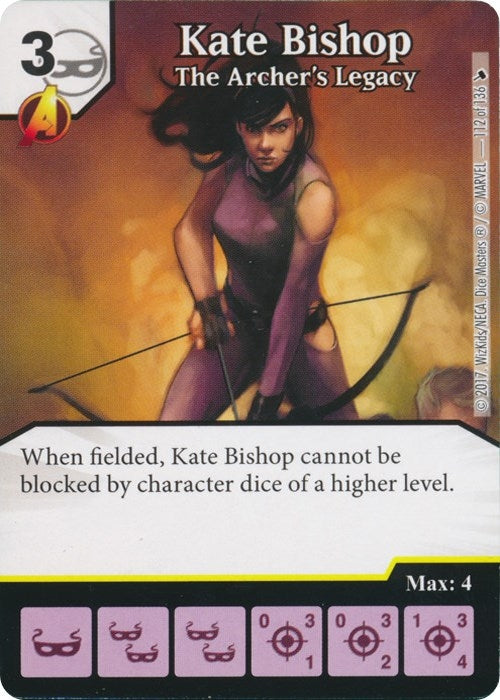Kate Bishop - The Archer’s Legacy (112) [TMT] - Dice Masters Single