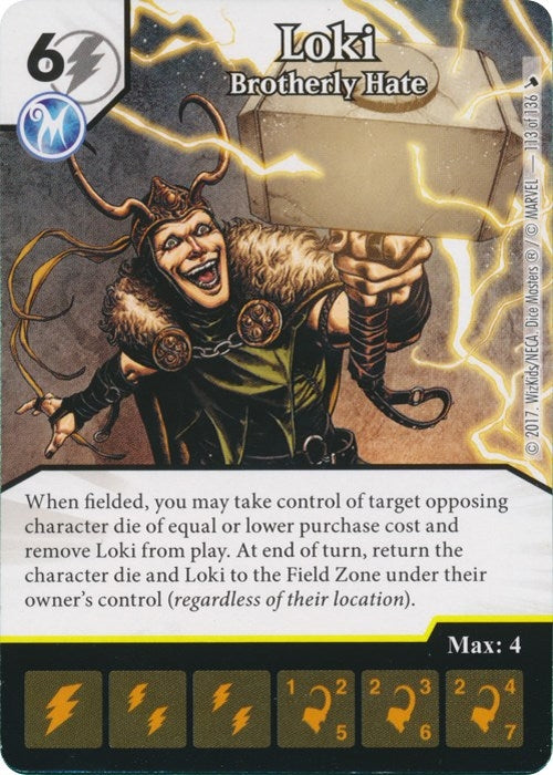 Loki - Brotherly Hate (113) [TMT] - Dice Masters Single