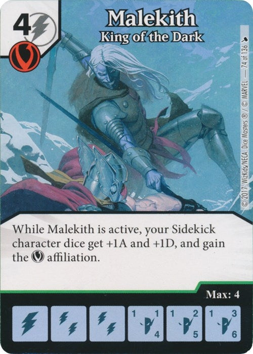 Malekith - King of the Dark (74) [TMT] - Dice Masters Single