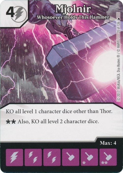Mjolnir - Whosoever Holds This Hammer (35) [TMT] - Dice Masters Single