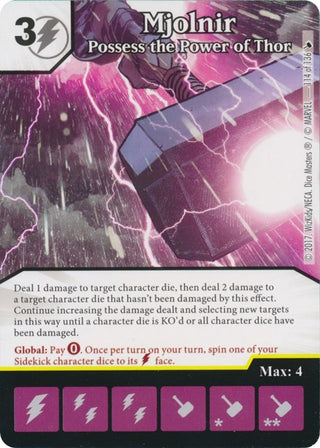 Mjolnir - Possess the Power of Thor (114) [TMT] - Dice Masters Single