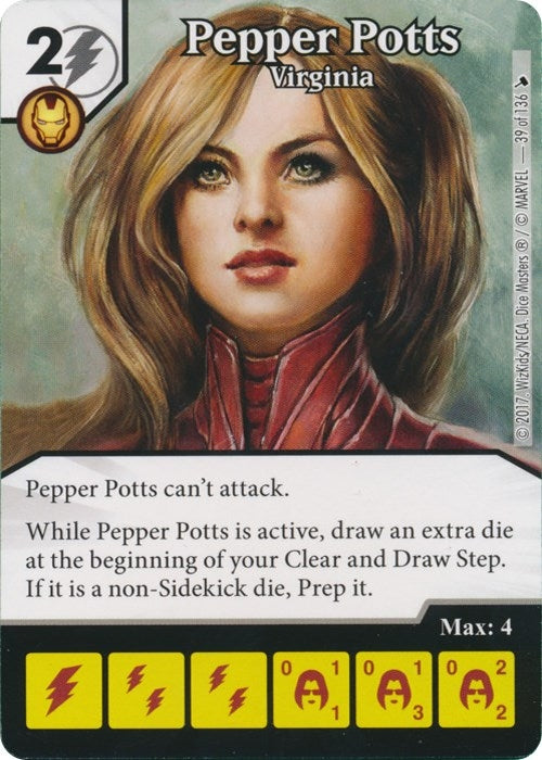 Pepper Potts - Virginia (39) [TMT] - Dice Masters Single