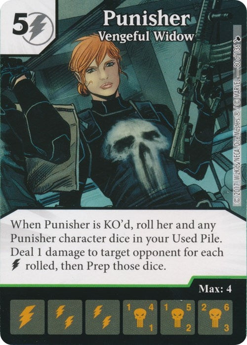 Punisher - Vengeful Widow (80) [TMT] - Dice Masters Single
