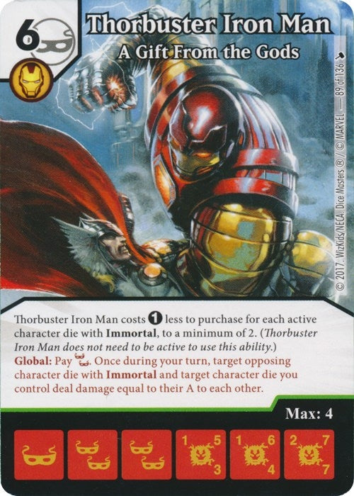 Thorbuster Iron Man - A Gift From the Gods (89) [TMT] - Dice Masters Single