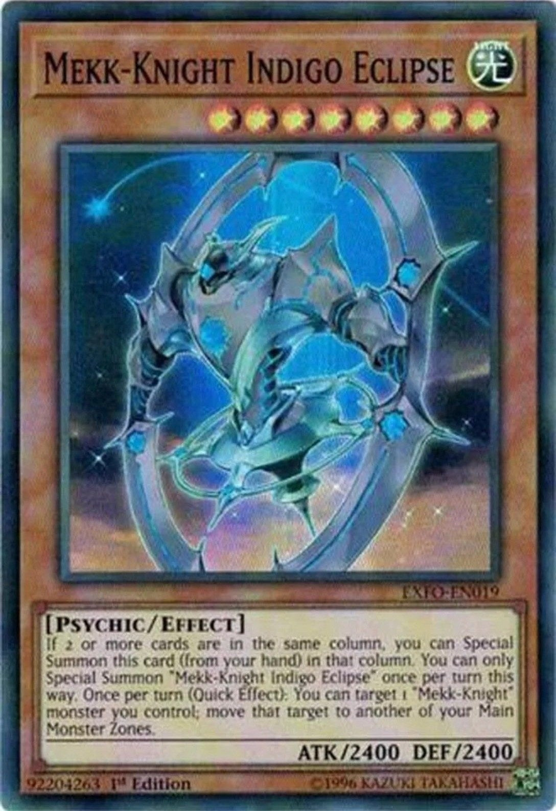Mekk-Knight Indigo Eclipse (19) (EXFO) - YuGiOh Single