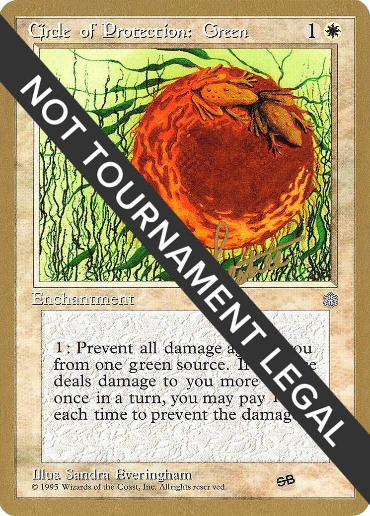 Circle of Protection: Green - 1996 Bertrand Lestree (ICE) (SB) [WCD] - MTG Single