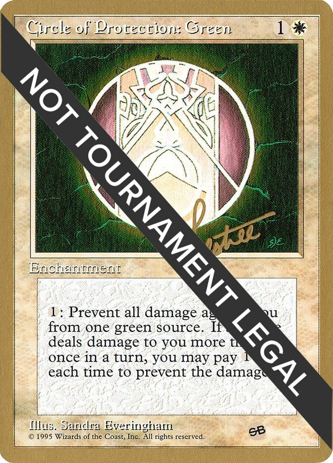 Circle of Protection: Green - 1996 Bertrand Lestree (4ED) (SB) [WCD] - MTG Single