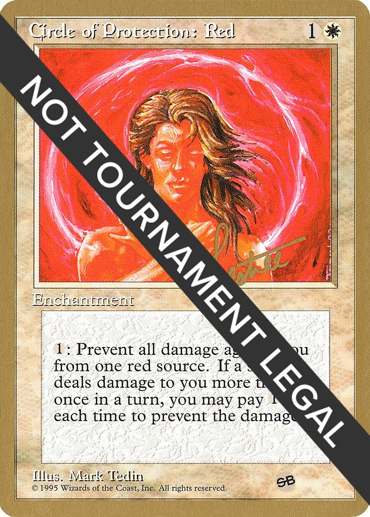 Circle of Protection: Red - 1996 Bertrand Lestree (4ED) (SB) [WCD] - MTG Single