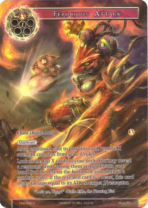 Ferocious Attack (Full Art) (36) [TSW] - Force of Will Single