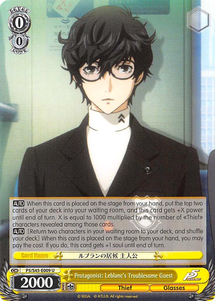 Protagonist: Leblanc’s Troublesome Guest (545009) [P5/S45] - Weiss Schwarz Single
