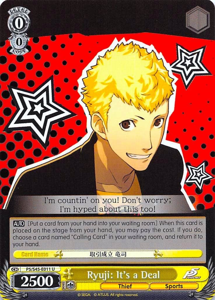 Ryuji: It’s a Deal (545011) [P5/S45] - Weiss Schwarz Single