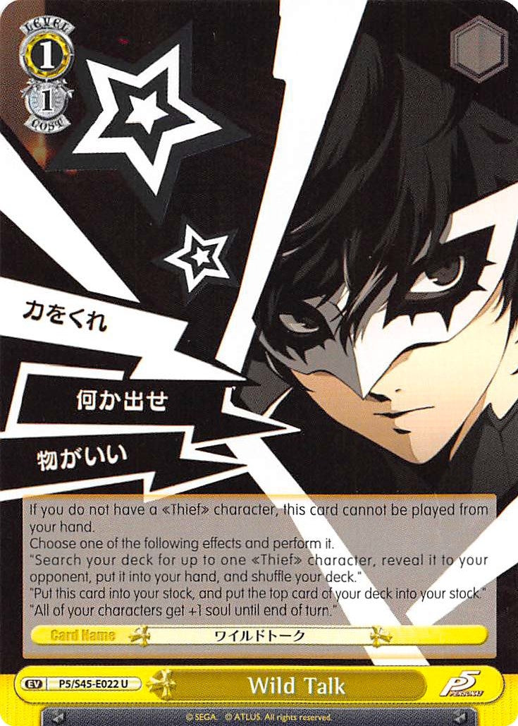 Wild Talk (545022) [P5/S45] - Weiss Schwarz Single