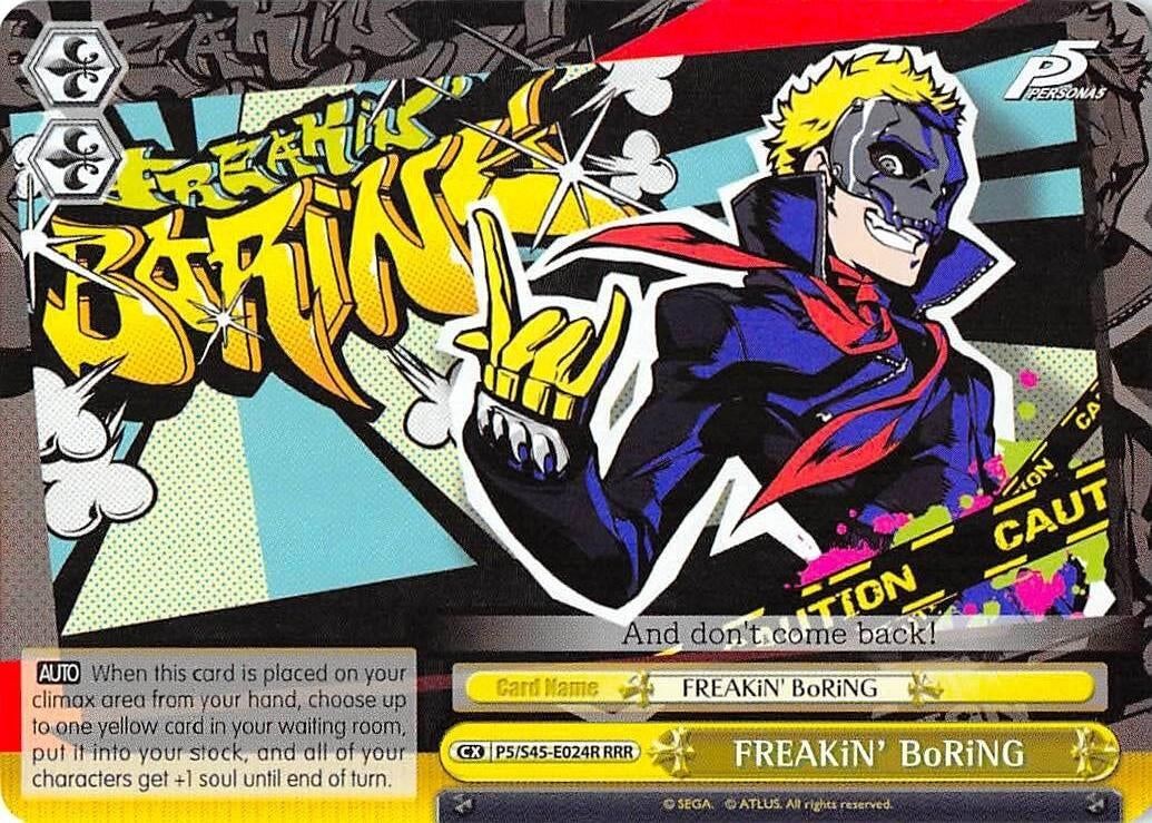 FREAKiN’ BoRiNG (RRR) (545024) [P5/S45] - Weiss Schwarz Single