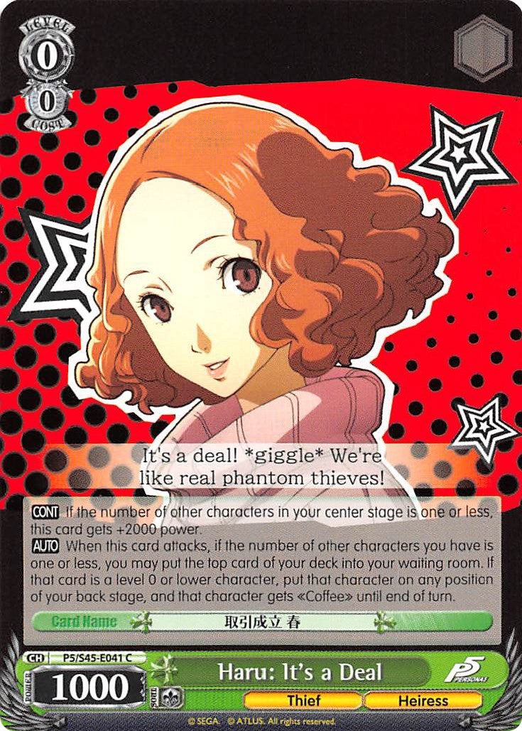Haru: It’s a Deal (545041) [P5/S45] - Weiss Schwarz Single