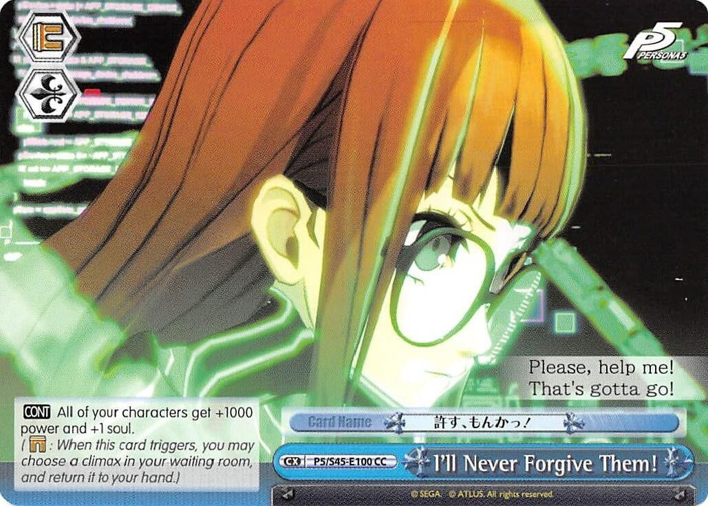 I’ll Never Forgive Them! (545100) [P5/S45] - Weiss Schwarz Single