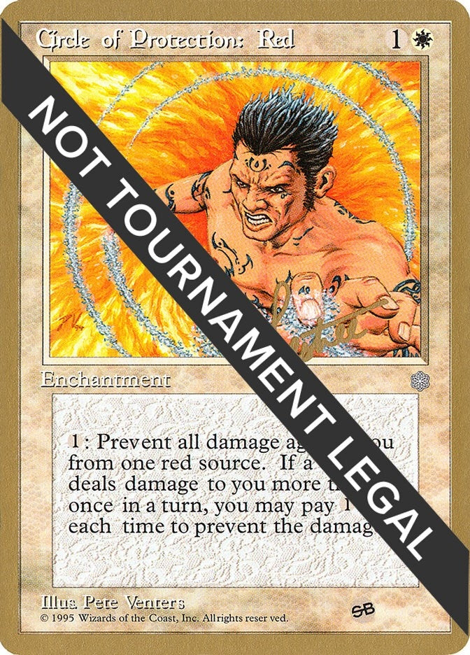 Circle of Protection: Red - 1996 Shawn ’Hammer’ Regnier (ICE) (SB) [WCD] - MTG Single