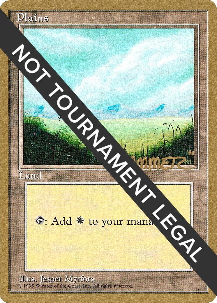 Plains (A) - 1996 Shawn ’Hammer’ Regnier (4ED) [WCD] - MTG Single