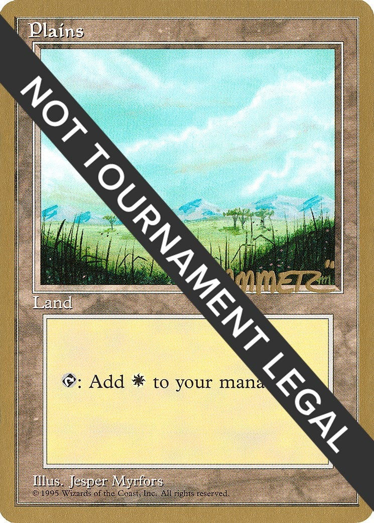 Plains (B) - 1996 Shawn ’Hammer’ Regnier (4ED) [WCD] - MTG Single