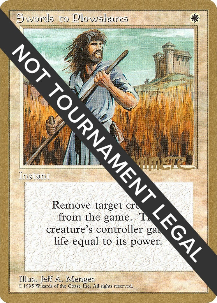 Swords to Plowshares - 1996 Shawn ’Hammer’ Regnier (4ED) [WCD] - MTG Single