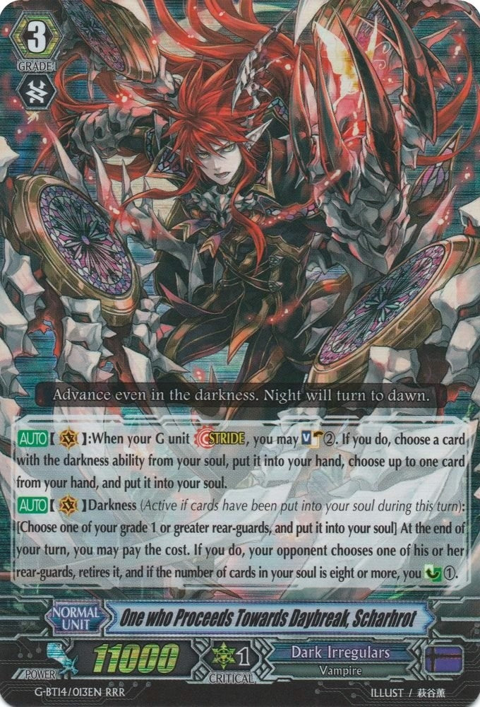 One who Proceeds Towards Daybreak Scharhrot (14013) [G-BT14] - Cardfight Vanguard Single