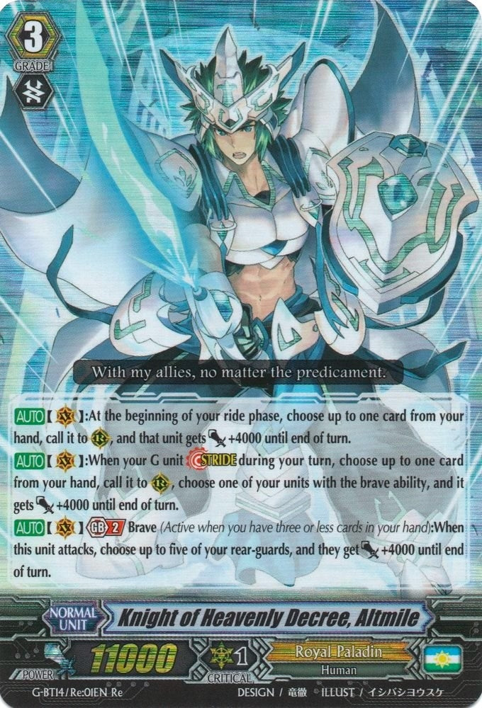 Knight of Heavenly Decree Altmile (1401) [G-BT14] - Cardfight Vanguard Single
