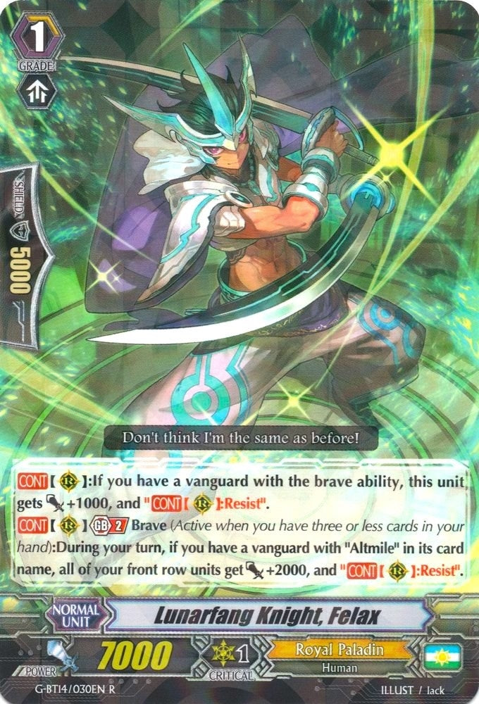 Lunarfang Knight Felax (14030) [G-BT14] - Cardfight Vanguard Single