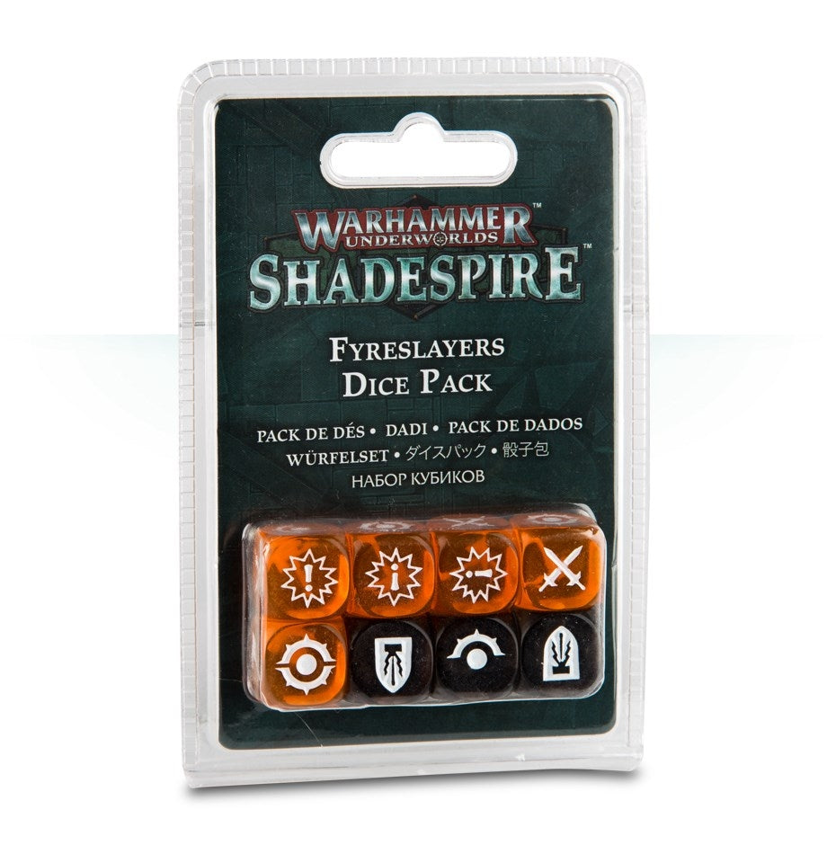 Warhammer: Underworlds - Shadespire: Fyreslayers Dice (8-Pack) [ACCS] - Warhammer Game Accessories Sealed
