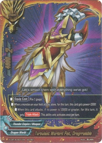 Turbulent Warlord Fist Dragrrumble (71) [X-CBT] - Future Card BuddyFight Single