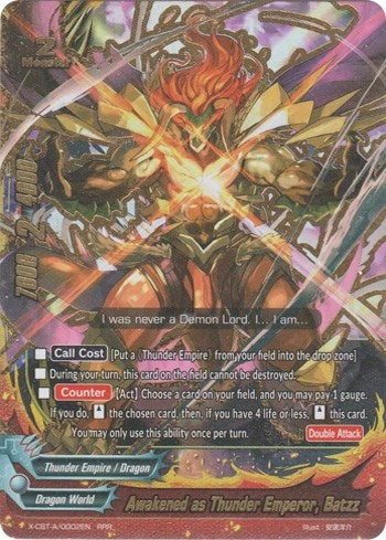 Awakened as Thunder Emperor Batzz (2) [X-CBT] - Future Card BuddyFight Single