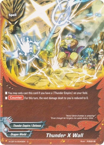 Thunder X Wall (40) [X-CBT] - Future Card BuddyFight Single