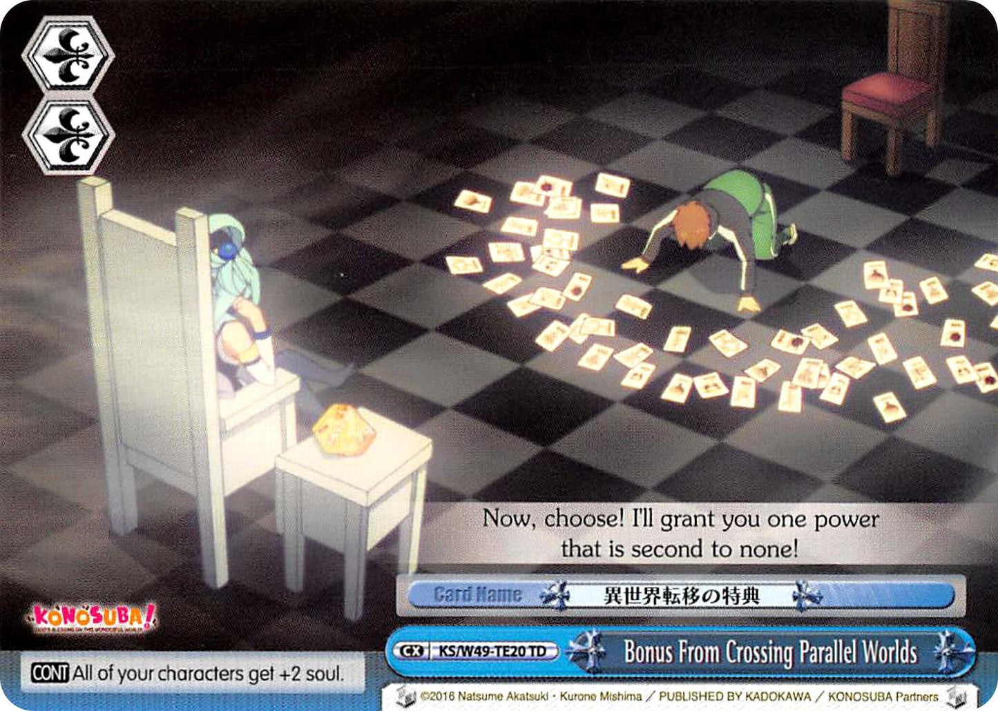 Bonus From Crossing Parallel Worlds (4920) [KS/W49] - Weiss Schwarz Single