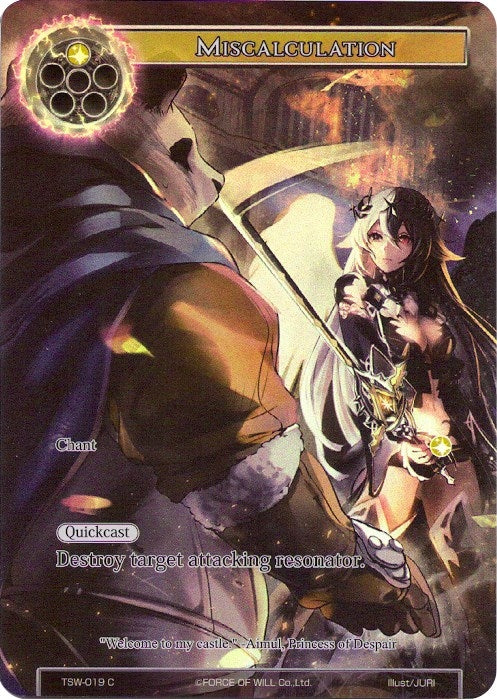 Miscalculation (Full Art) (19) [TSW] - Force of Will Single
