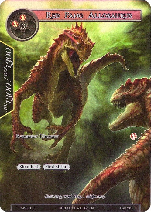 Red Fang Allosaurus (Full Art) (51) [TSW] - Force of Will Single