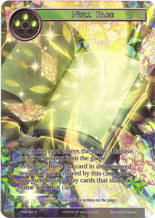 Null Page (Full Art) (100) [TSW] - Force of Will Single