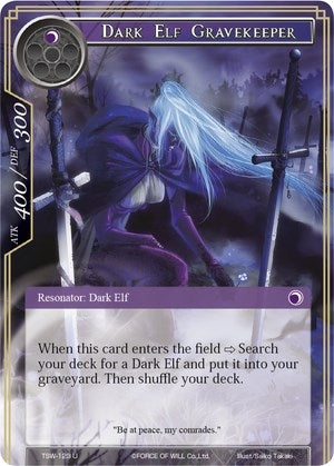 Dark Elf Gravekeeper (123) [TSW] - Force of Will Single