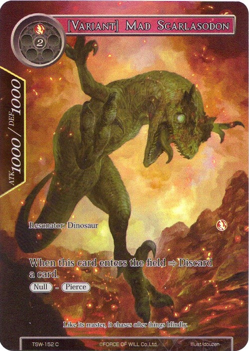 [Variant] Mad Scarlasodon (Full Art) (152) [TSW] - Force of Will Single