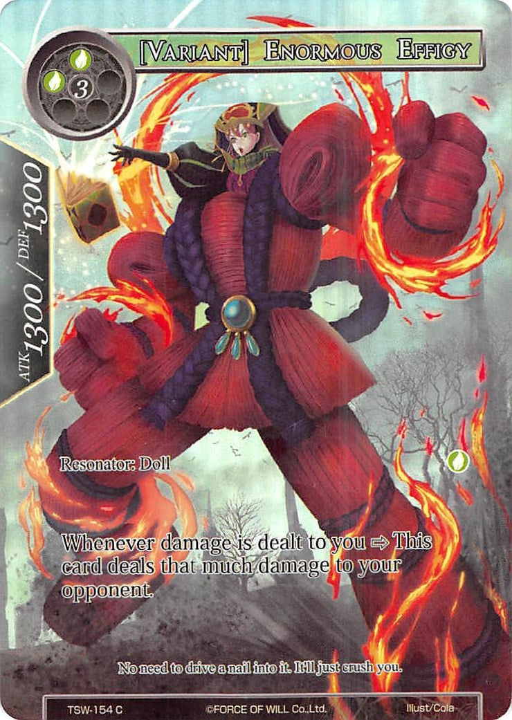 [Variant] Enormous Effigy (Full Art) (154) [TSW] - Force of Will Single