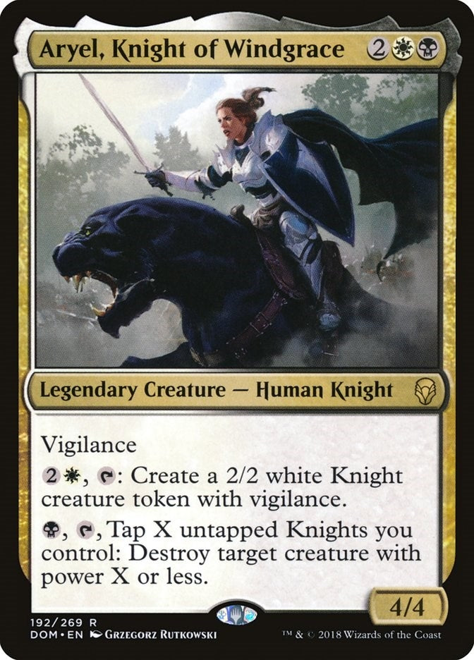 Aryel Knight of Windgrace (192) [DOM] - MTG Single