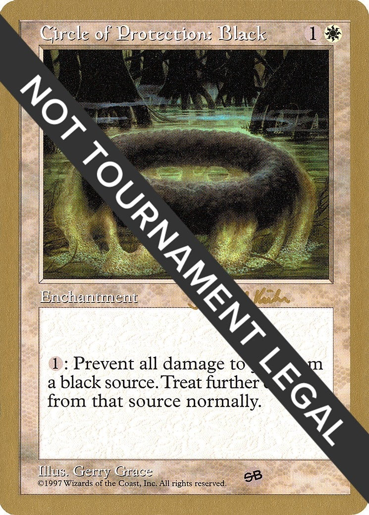 Circle of Protection: Black - 1997 Janosch Kuhn (5ED) (SB) [WCD] - MTG Single