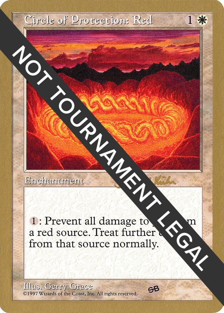 Circle of Protection: Red - 1997 Janosch Kuhn (5ED) (SB) [WCD] - MTG Single