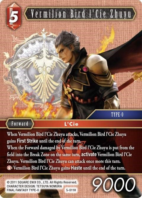 Vermilion Bird l’Cie Zhuyu (5) [OP5] - Final Fantasy TCG Single