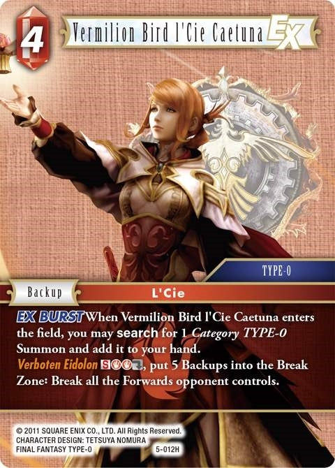 Vermilion Bird l’Cie Caetuna (5) [OP5] - Final Fantasy TCG Single