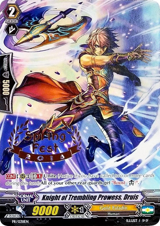 Knight of Trembling Prowess Druis (Hot Stamped) (311) [PR] - Cardfight Vanguard Single