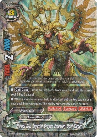 Martial Arts Imperial Dragon Emperor Duel Sieger (4030014) [X-BT04A] - Future Card BuddyFight Single