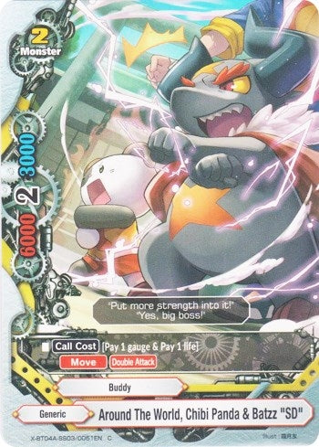 Around the World Chibi Panda & Batzz ’SD’ (4030051) [X-BT04A] - Future Card BuddyFight Single